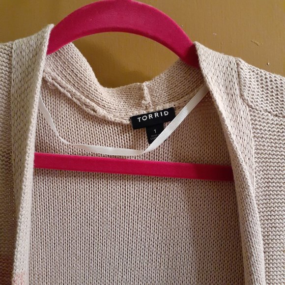Torrid Pink Ombre Sweater Cardigan - Picture 3 of 3